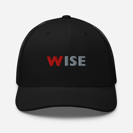 WISE LETTERED TRUCKER HAT